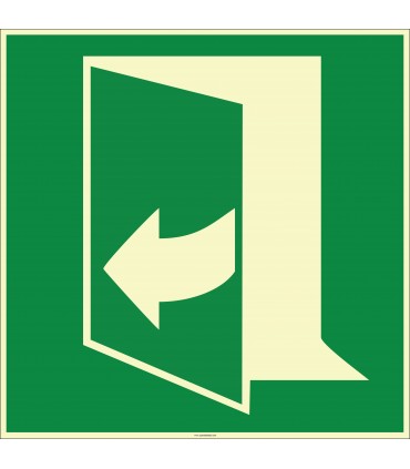 EF1983 - Fosforlu Kapıyı Açmak İçin Sağdan Çekin İşareti Levhası/Etiketi