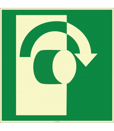 EF1979 - Fosforlu Açmak İçin Sağa Çevirin İşareti Levhası/Etiketi