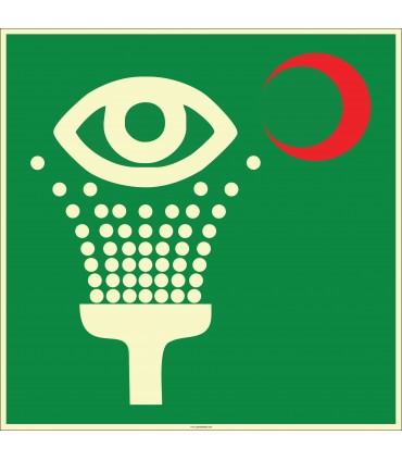 EF1970 - Fosforlu Acil Göz Duşu İşareti Levhası/Etiketi