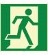 EF1969 - Fosforlu Acil Çıkış (Sağa Koşan) İşareti Levhası/Etiketi