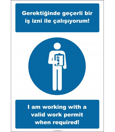 EF2528 - Türkçe İngilizce Gerektiğinde Geçerli Bir İş İzni İle Çalışıyorum