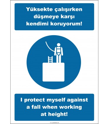 EF2530 - Türkçe İngilizce Yüksekte Çalışırken Düşmeye Karşı Kendimi Koruyorum