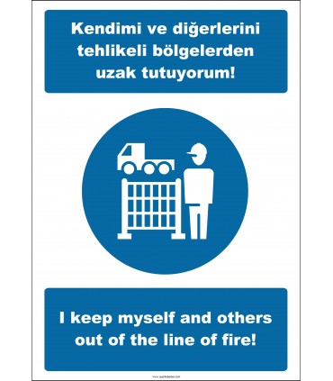 EF2535 - Türkçe İngilizce Kendimi ve Diğerlerini Tehlikeli Bölgelerden Uzak Tutuyorum