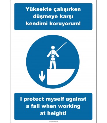 EF2527 - Türkçe İngilizce Yüksekte Çalışırken Düşmeye Karşı Kendimi Koruyorum