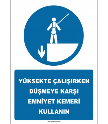 EF2546 - Yüksekte Çalışırken Düşmeye Karşı Emniyet Kemeri Kullanın