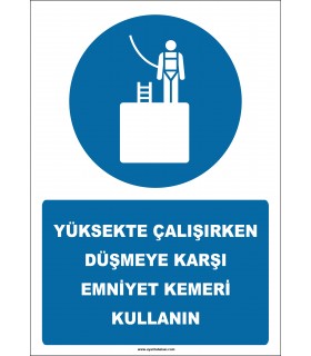 EF2550 - Yüksekte Çalışırken Düşmeye Karşı Emniyet Kemeri Kullanın