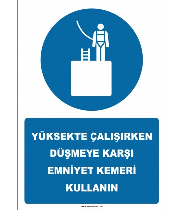 EF2550 - Yüksekte Çalışırken Düşmeye Karşı Emniyet Kemeri Kullanın