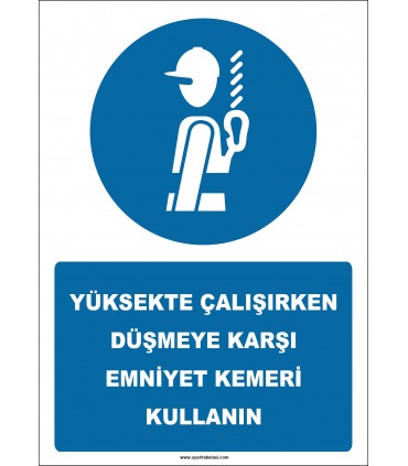 EF2556 - Yüksekte Çalışırken Düşmeye Karşı Emniyet Kemeri Kullanın