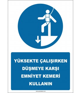 EF2564 - Yüksekte Çalışırken Düşmeye Karşı Emniyet Kemeri Kullanın