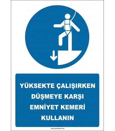 EF2564 - Yüksekte Çalışırken Düşmeye Karşı Emniyet Kemeri Kullanın