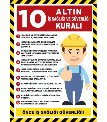 EF2589 - 10 Altın İş Sağlığı ve Güvenliği Kuralı