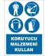 EF2615 - Koruyucu Malzemeni Kullan, Elbise, Toz Maskesi, Kulaklık, Eldiven