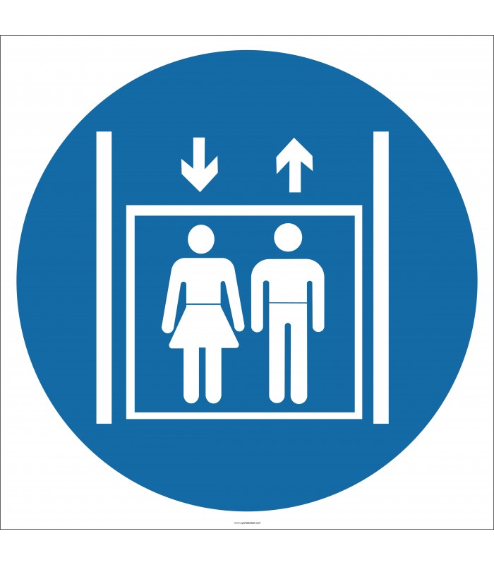 EF2636 - Personel Asansörü İşareti/Levhası/Etiketi