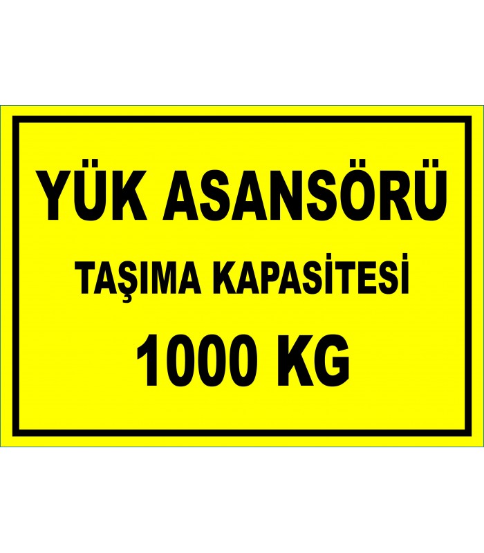 EF2662 - Yük Asansörü, Taşıma Kapasitesi 1000 kg