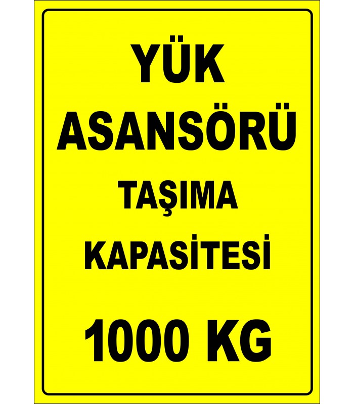 EF2664 - Yük Asansörü, Taşıma Kapasitesi 1000 kg