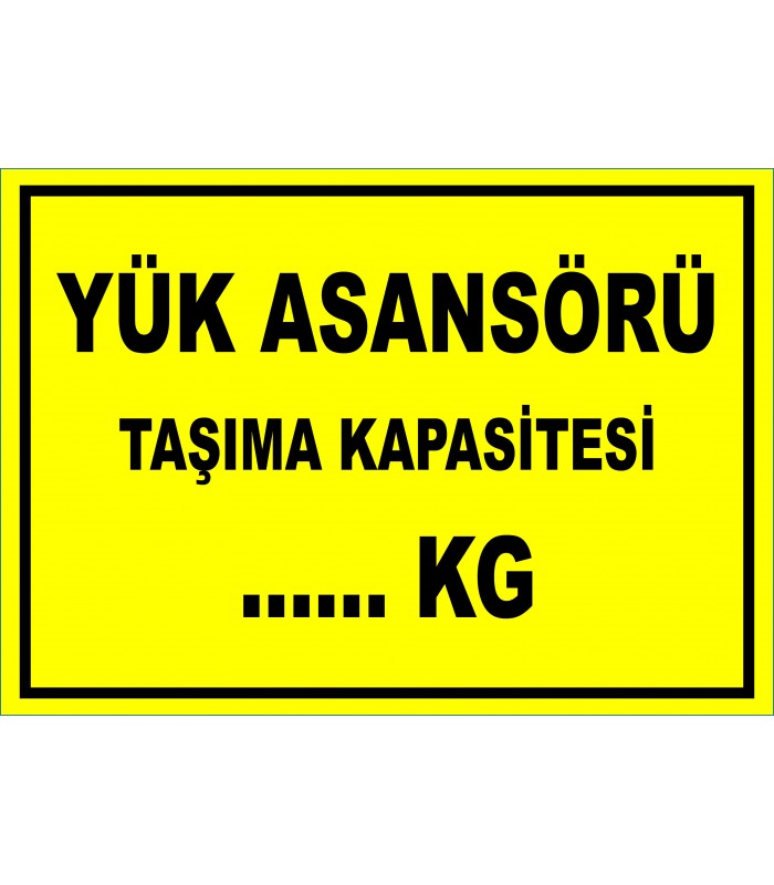 EF2663 - Yük Asansörü, Taşıma Kapasitesi (bize bildirin yazalım)