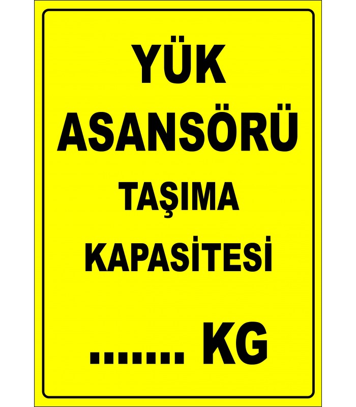 EF2665 - Yük Asansörü, Taşıma Kapasitesi (bize bildirin yazalım)