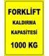 EF2666 - Forklift Kaldırma Kapasitesi 1000 kg