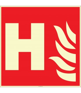 EF2675 - Fosforlu Yangın Hidrantı İşareti Levhası/Etiketi