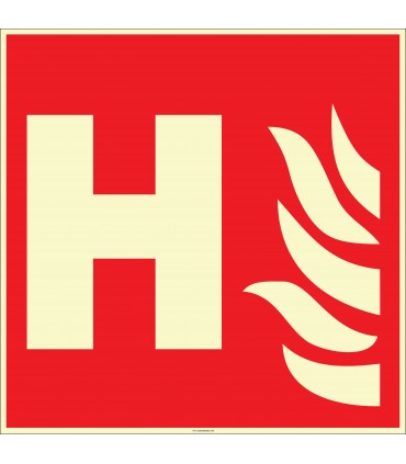 EF2675 - Fosforlu Yangın Hidrantı İşareti Levhası/Etiketi