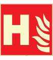 EF2675 - Fosforlu Yangın Hidrantı İşareti Levhası/Etiketi