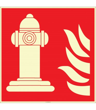 EF2686 - Fosforlu Yangın Hidrantı İşareti Levhası/Etiketi