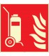 EF2680 - Fosforlu Tekerlekli Yangın Söndürücü İşareti Levhası/Etiketi