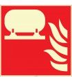 EF2685 - Fosforlu Sabit Yangın Söndürme Tesisatı İşareti Levhası/Etiketi