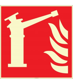 EF2687 - Fosforlu Yangın Su Monitörü İşareti Levhası/Etiketi
