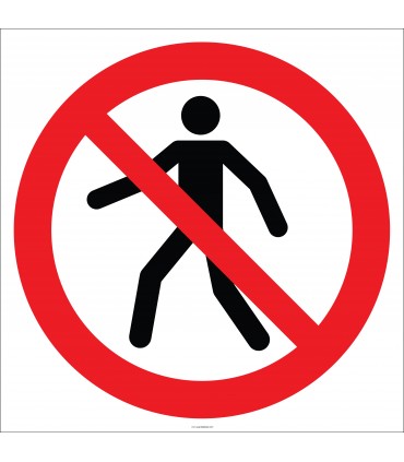 EF2705 - Yaya Giremez İşareti/Levhası/Etiketi