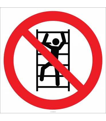 EF2707 - Raflara Tırmanmak Yasaktır İşareti/Levhası/Etiketi