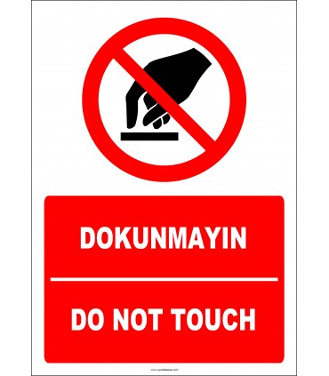 EF2712 - Türkçe İngilizce Dokunmayın, Do Not Touch