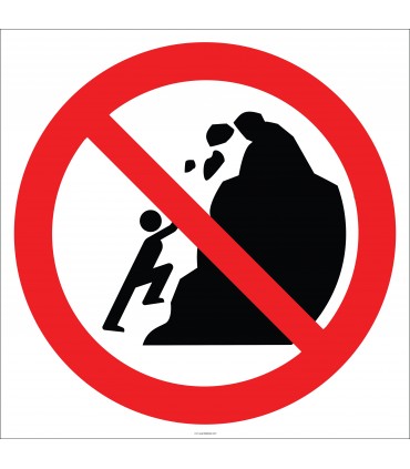 EF2713 - Kayalara Tırmanmak Tehlikeli ve Yasaktır İşareti/Levhası/Etiketi