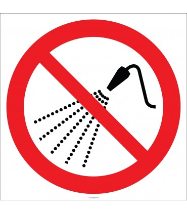 EF2718 - Su Püskürtmek Yasaktır İşareti/Levhası/Etiketi