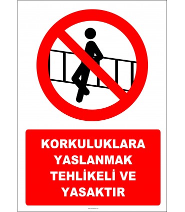 EF2730 - Korkuluklara yaslanmak tehlikeli ve yasaktır