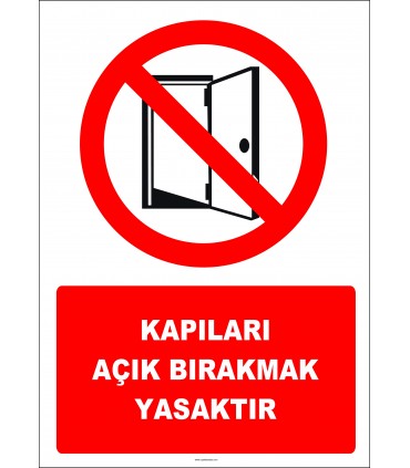 EF2739 - Kapıları Açık Bırakmak Yasaktır