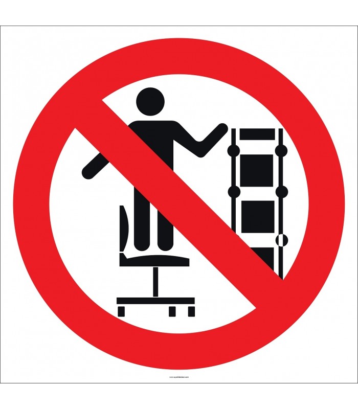 EF2743 - Döner Koltuklara Çıkmak Yasaktır İşareti/Levhası/Etiketi