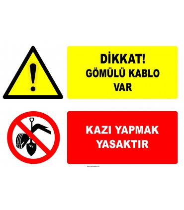 EF2766 - Dikkat! Gömülü Kablo Var, Kazı Yapmak Yasaktır