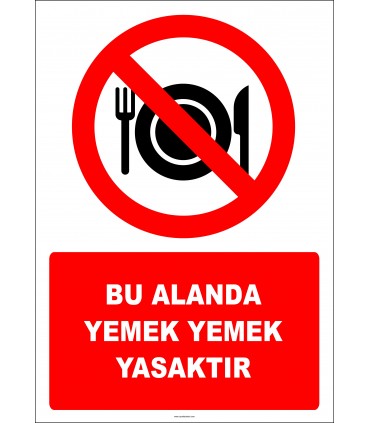 EF2809 - Bu Alanda Yemek Yemek Yasaktır