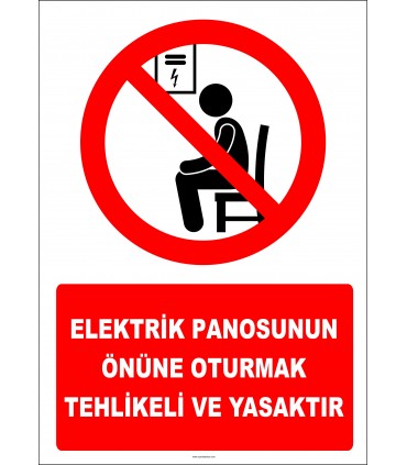 EF2827 - Elektrik Panosunun Önüne Oturmak Tehlikeli ve Yasaktır