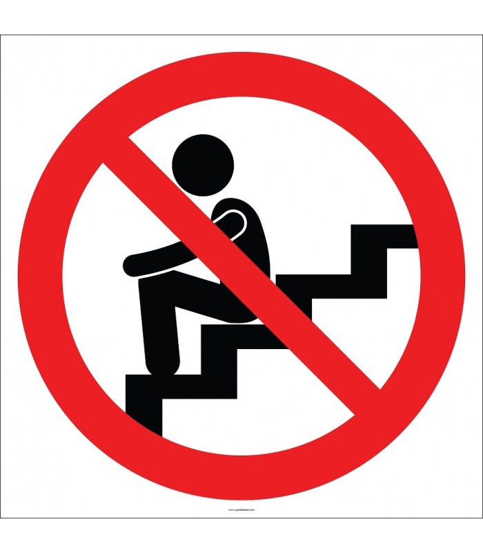 EF2831 - Merdivenlere Oturmak Yasaktır İşareti