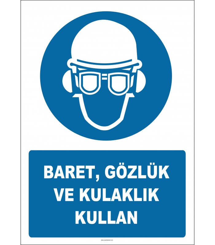 EF2853 - Baret, Gözlük ve Kulaklık Kullan