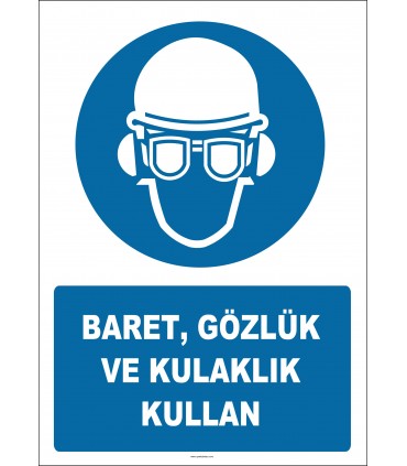 EF2853 - Baret, Gözlük ve Kulaklık Kullan