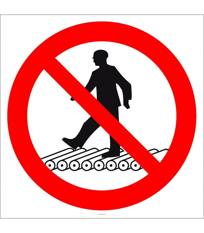 EF2976 - Konveyör Bantın Üzerine Çıkmak Yasaktır İşareti/Levhası/Etiketi