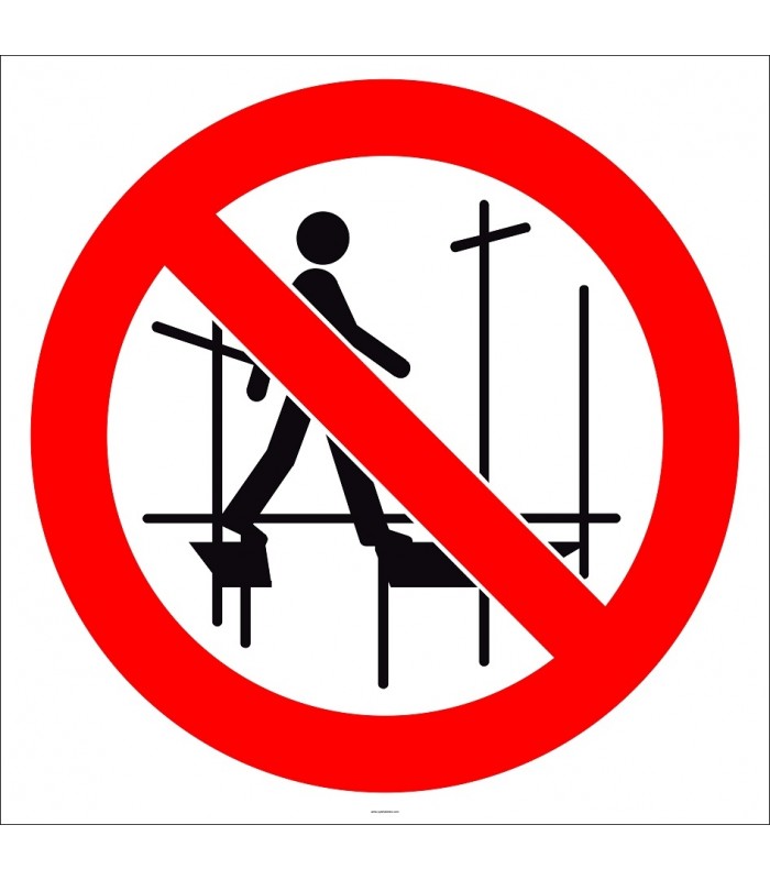 EF2948 - Kurulumu Bitmemiş İskeleye Çıkmak Yasaktır İşareti/Levhası/Etiketi