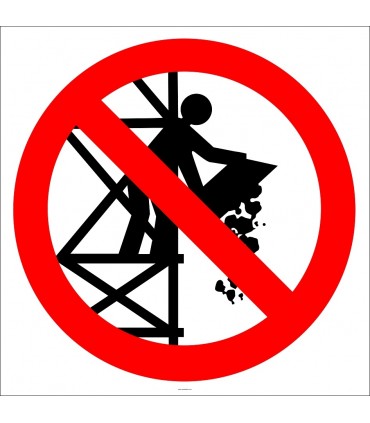 EF2946 - İskeleden Malzeme Atmak Yasaktır İşareti/Levhası/Etiketi