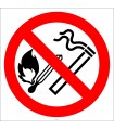 EF2856 - Açık Alev, Ateş Yakmak, Sigara İçmek Yasaktır İşareti/Levhası/Etiketi