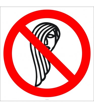 EF2832 - Saçlar Açık (Saçları Bağlamadan) Çalışmak Yasaktır İşareti