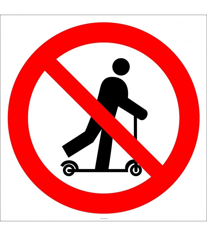 EF2996 - Skuter Kullanmak Yasaktır İşareti/Levhası/Etiketi