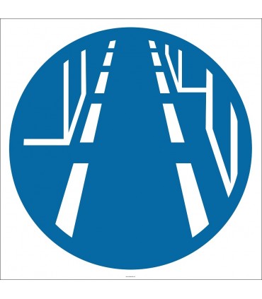 PF1032 - Geçiş Yollarını Açık Tutun İşareti/Levhası/Etiketi